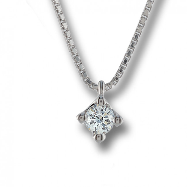 GIROCOLLO GEMORO PUNTO LUCE IN ARGENTO 925  E DIAMANTI NATURALI  TARPB047