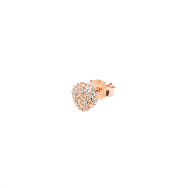 MONORECCHINO ROSSO PREZIOSO ARGENTO 925 SEMINO D'AMORE  SPARKLING PURE WHITE OC24472SE -PW