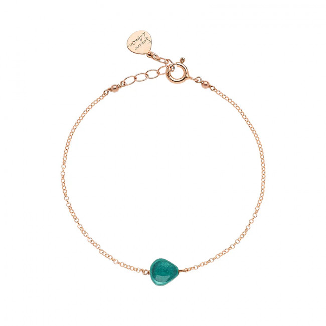 BRACCIALE ROSSO PREZIOSO ARGENTO 925 SEMINO D'AMORE TORMALINA VERDE BC24406SE-TV