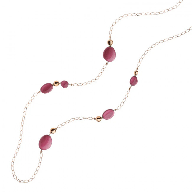 COLLANA ROSSO PREZIOSO ARGENTO 925 AMOUR TORMALINA ROSA CL24857R-TR