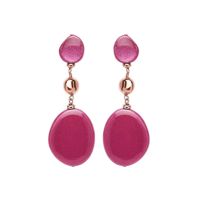 ORECCHINI ROSSO PREZIOSO ARGENTO 925 AMUR OC24853R TORMALINA ROSA