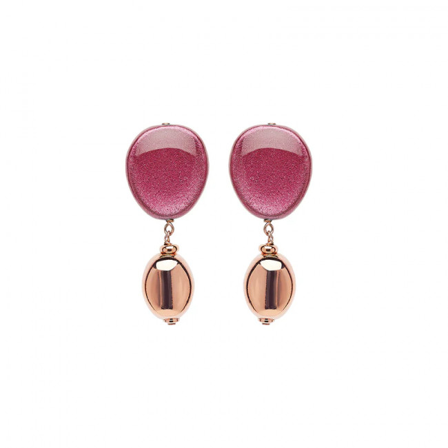 ORECCHINI ROSSO PREZIOSO ARGENTO 925 TRINITY TORMALINA ROSA OC24806R-TR