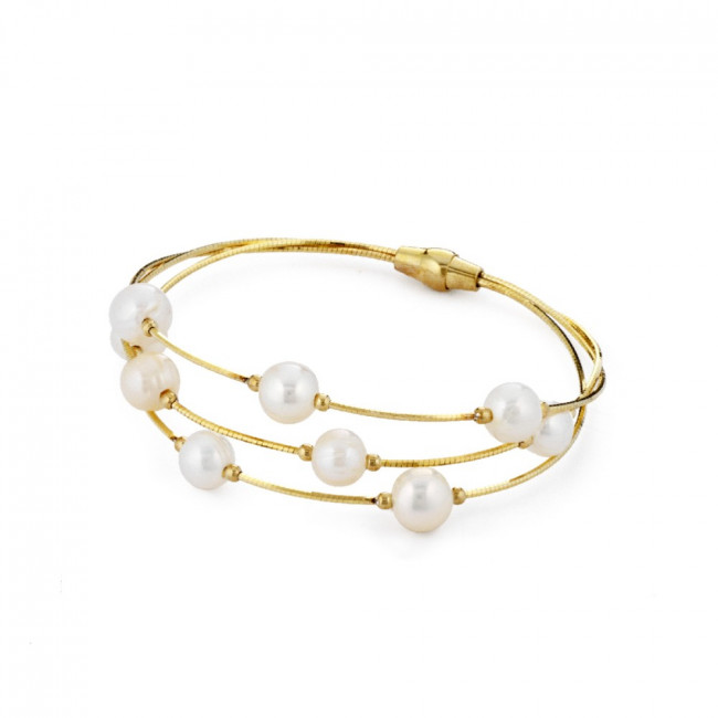 BRACCIALE MARCELLO PANE PERLE-TWIST ARGENTO 925  BRJL 007