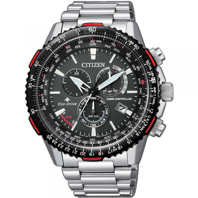 CITIZEN RADIOCONTROLLATO CRONO PILOT ACCIAIO CB5001-57E