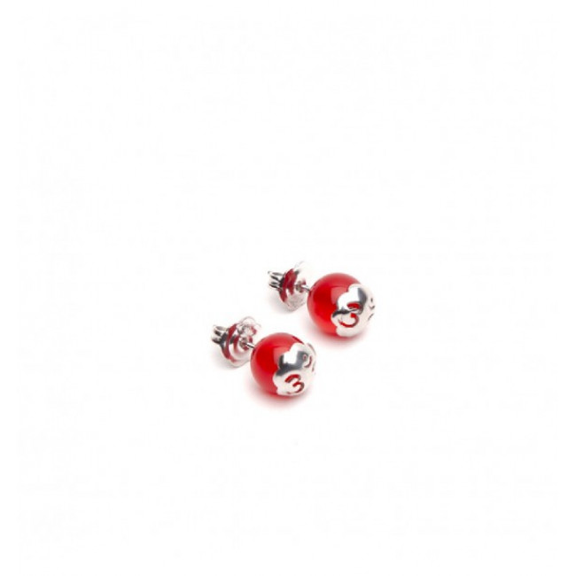 ORECCHINI TAMASHII SPHERE AGATA ROSSO PASSIONE EHST8-124