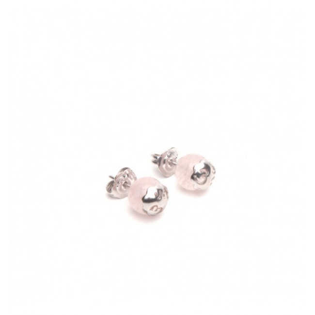ORECCHINI TAMASHII SPHERE QUARZO ROSA EHST8-33