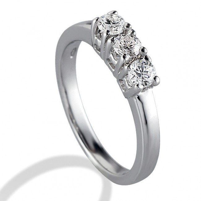 ANELLO GEMORO TRILOGY ORO 18KT gr. 1,85 DIAMANTI ct. 0,10  TFT261BIA10