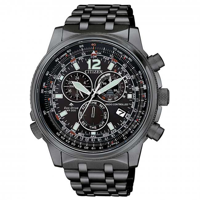 CITIZEN RADIOCONTROLLATO CRONO PILOT ACCIAIO CB5867-87H