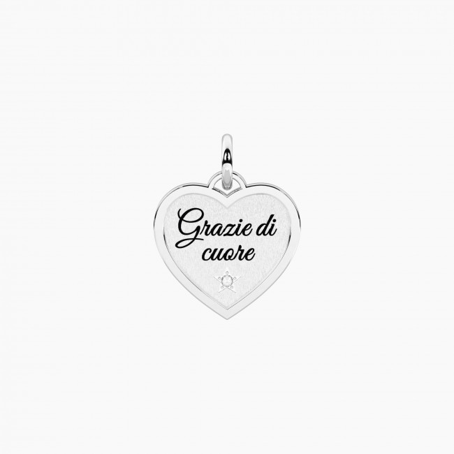 KIDULT BY YOU CHARM ACCIAIO LOVE GRAZIE DI CUORE 741037