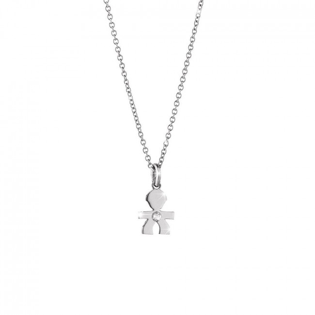 GIROCOLLO LE BEBE'  BRICIOLE BIMBO ORO BIANCO DIAMANTE LBB333