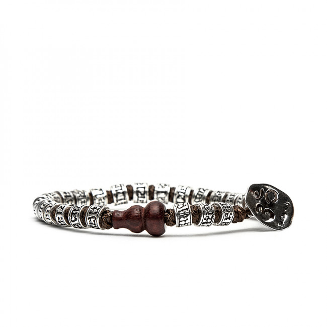 BRACCIALE TAMASHII  BANDIARE TIBETANE ARGENTO BHS924-S4