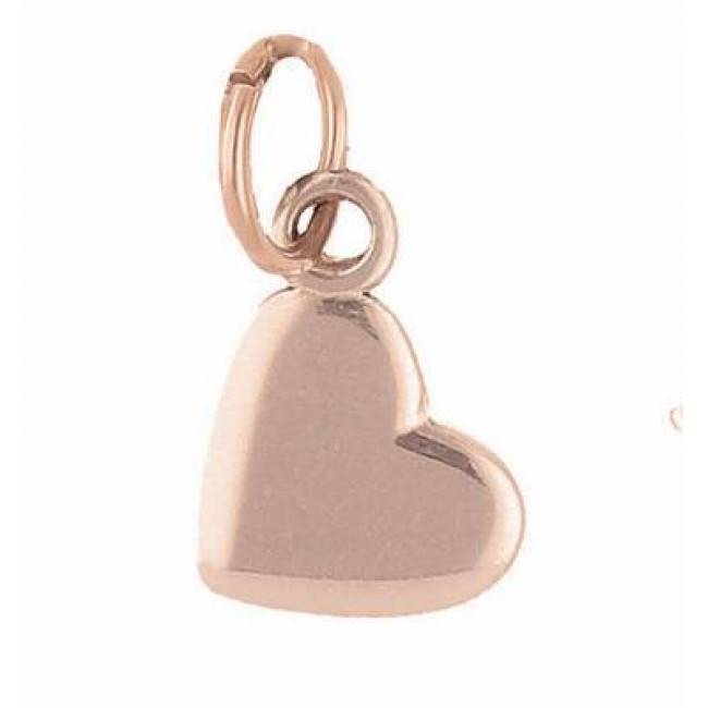 SIGILLO PER BRACCIALE TBAR 10 MM IN ORO ROSA 9KT E MAGLIA IN ORO ROSA 9KT - CUORE
