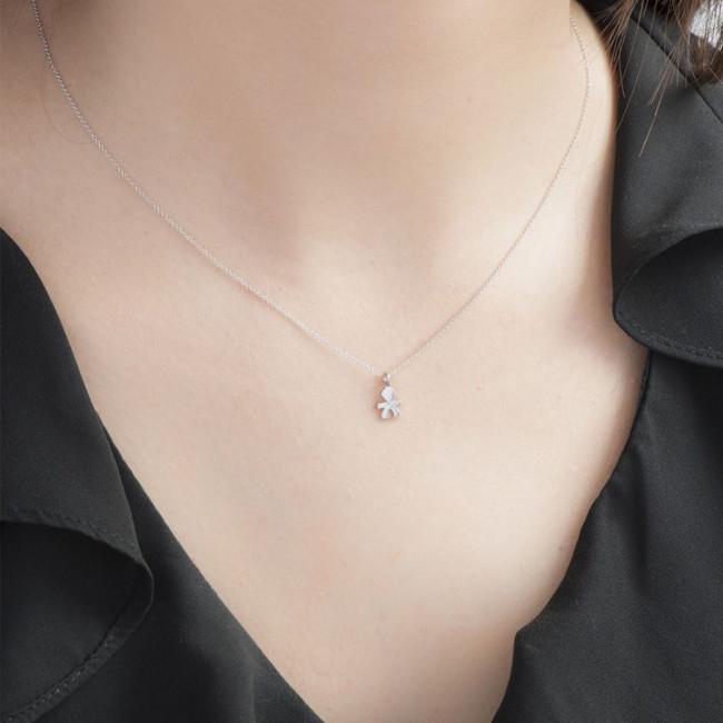 GIROCOLLO LE BEBE'  BRICIOLE BIMBO ORO BIANCO DIAMANTE LBB333