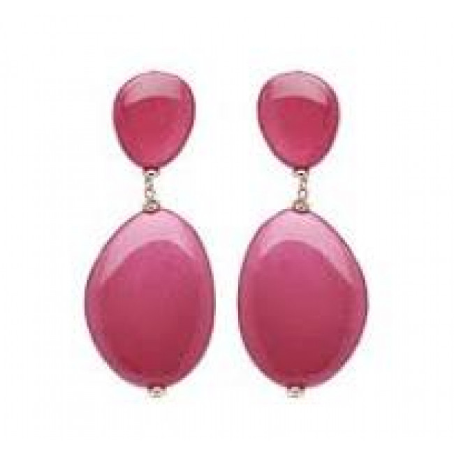 ORECCHINI ROSSO PREZIOSO ARGENTO 925 RENO TORMALINA ROSA OC24851R-TR