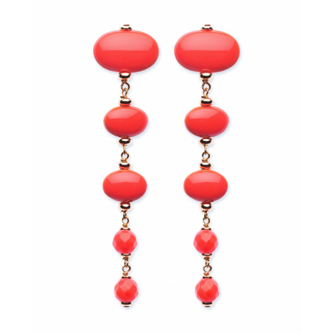 ORECCHINI ROSSO PREZIOSO 18399-ARANCIO