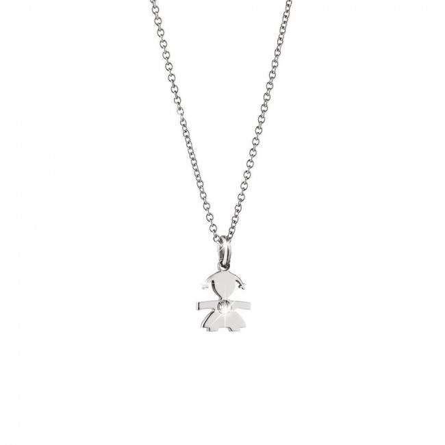 GIROCOLLO LE BEBE'  BRICIOLE BIMBA ORO BIANCO DIAMANTE LBB334