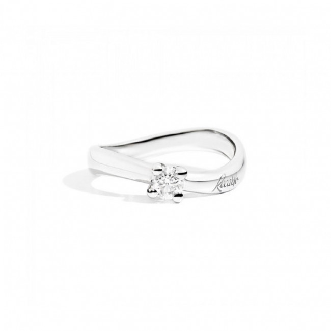 ANELLO SOLITARIO RECARLO IN ORO BIANCO ETERNITY R02SO175-040
