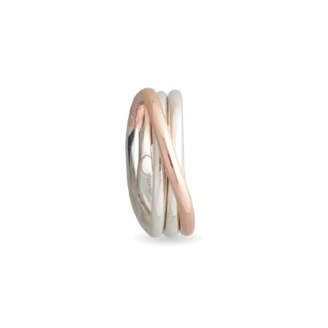 ANELLO FILODELLAVITA CLASSIC COLLECTION 3 FILI ARGENTO 925 E ORO ROSA 9KT AN322AR-15