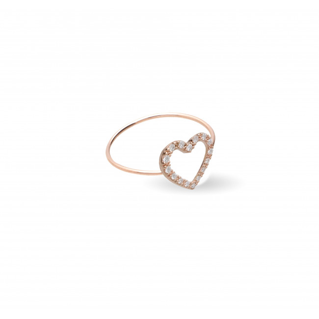 ANELLO ORO 9KT E DIAMANTI  FILO D'AMORE AN262R-RBT-14