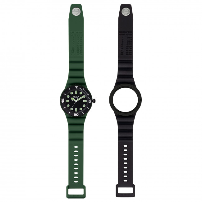OROLOGIO  HIP HOP MASTER GREEN/BLACK HWU1236