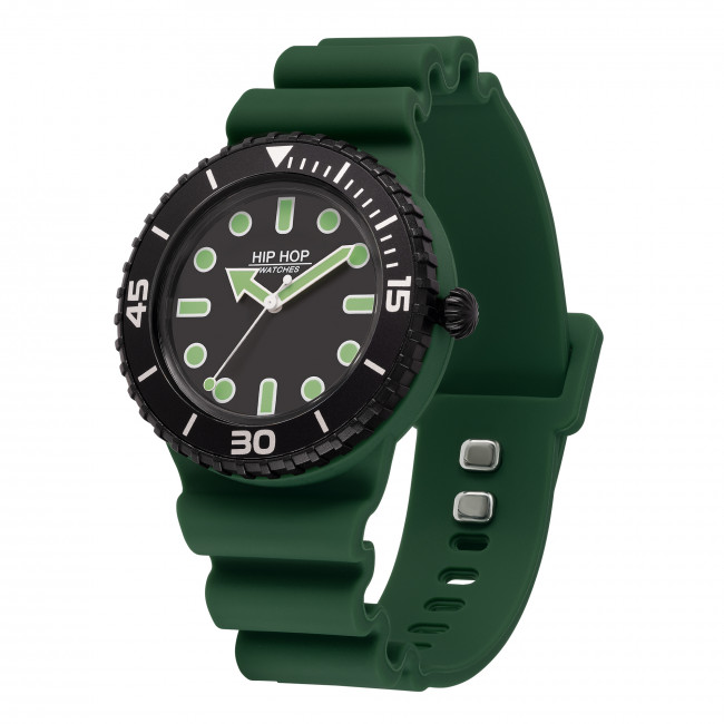 OROLOGIO  HIP HOP MASTER GREEN/BLACK HWU1236