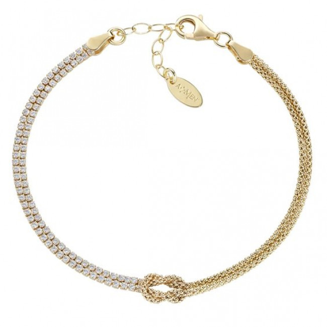 BRACCIALE ARGENTO NODO D'AMORE AMEN BRNOAMGBZ16