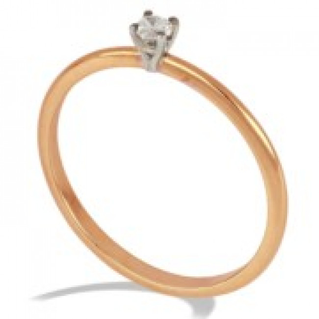 ANELLO GEMORO ORO 18KT gr. 1,30 DIAMANTE ct. 0,07  TSS756BR07