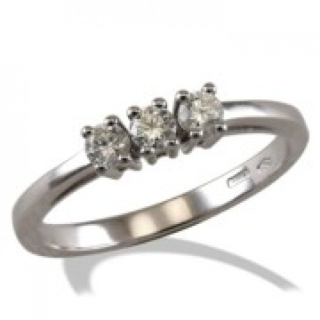 ANELLO GEMORO TRILOGY ORO 18KT gr. 2,25 DIAMANTI ct. 0,17  TFT246BIA17