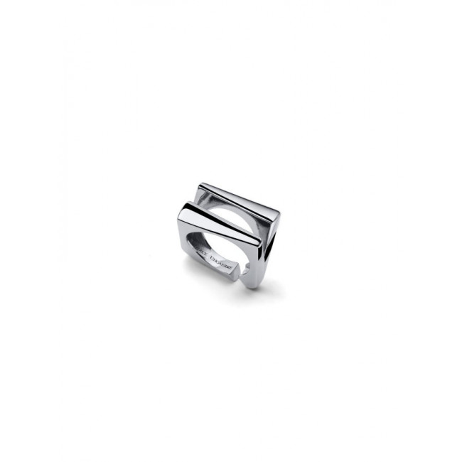 ANELLO UNOAERRE DESIGN OTTONE ARGENTATO 2759