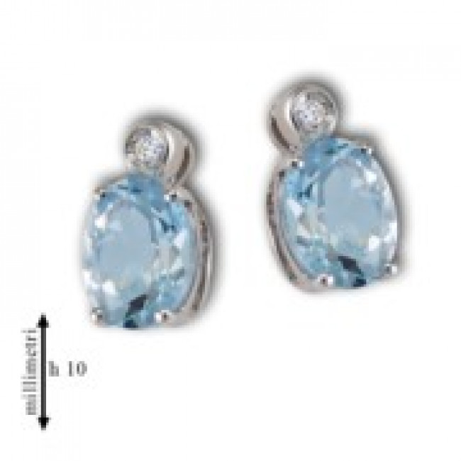 ORECCHINI ACQUA MARINA GEMORO ORO 9KT  9OM082BBIA