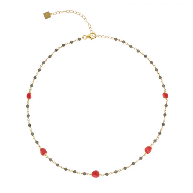 GIROCOLLO ROSSO PREZIOSO ARGENTO 925 SHINE GC26727CE/SS-CO
