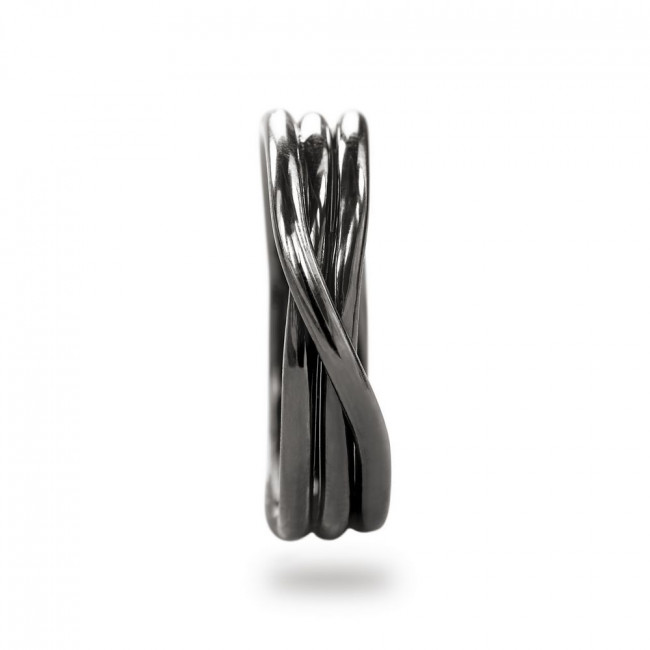 ANELLO FILODELLAVITA 3 FILI ROCK ARGENTO 925 BRUNITO AN8N