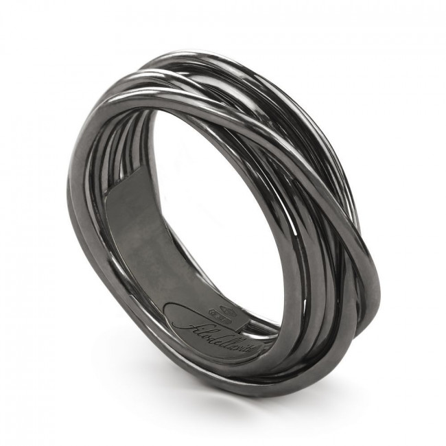ANELLO FILODELLAVITA 7 FILI ROCK ARGENTO 925 BRUNITO AN9N