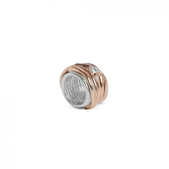 CIONDOLO FILODELLAVITA MINI 13 FILI IN ARGENTO 925 E ORO ROSA 9KT  E DIAMANTE AN1004ARBT