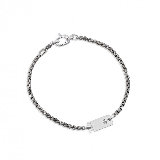 BRACCIALE LE BEBE'  UOMO VALORI BIMBO IN TITANIO E ORO BIANCO LBU011
