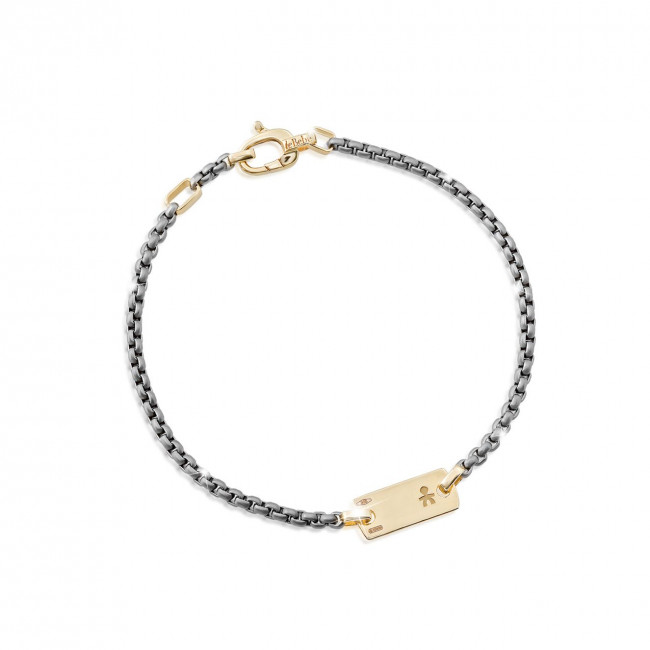 BRACCIALE LE BEBE' UOMO VALORI BIMBO TITANIO E ORO GIALLO LBU014