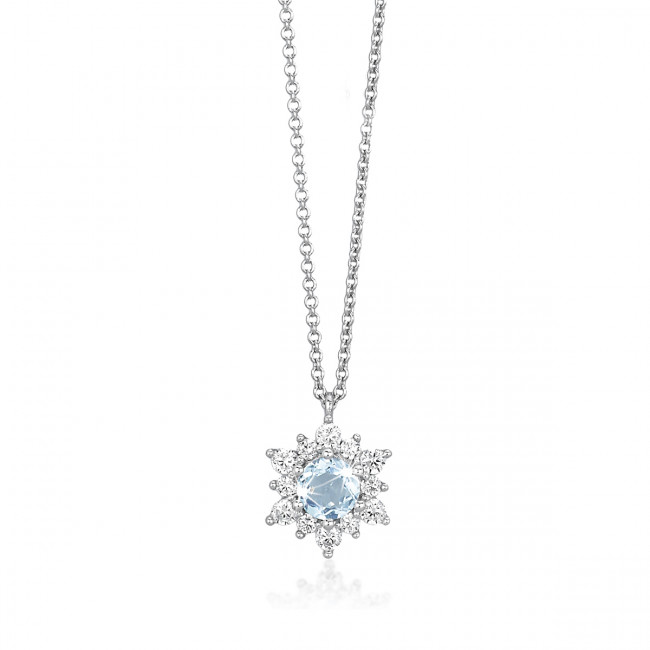 COLLANA MABINA ARGENTO LIGHT BLUE  553055