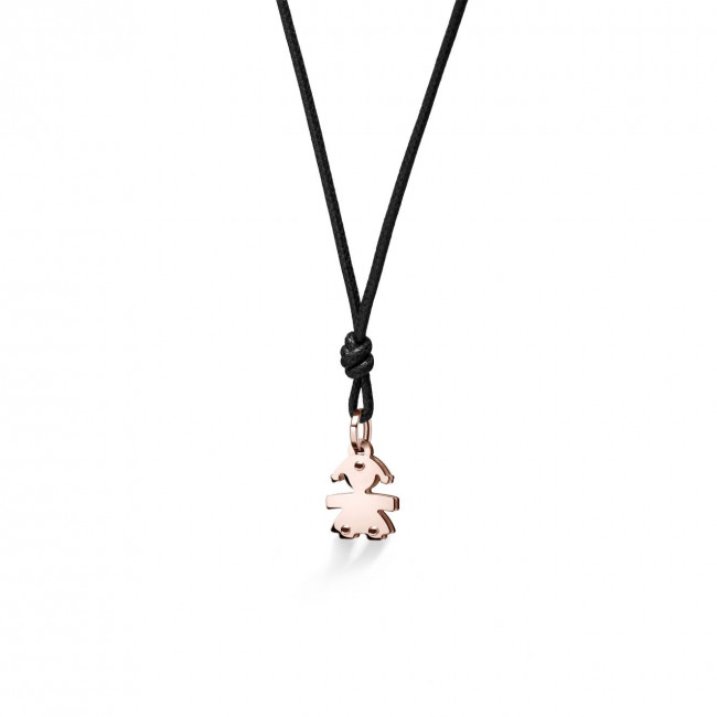 CIONDOLO LE BEBE' MINI BIMBA ORO ROSA LBB049-N