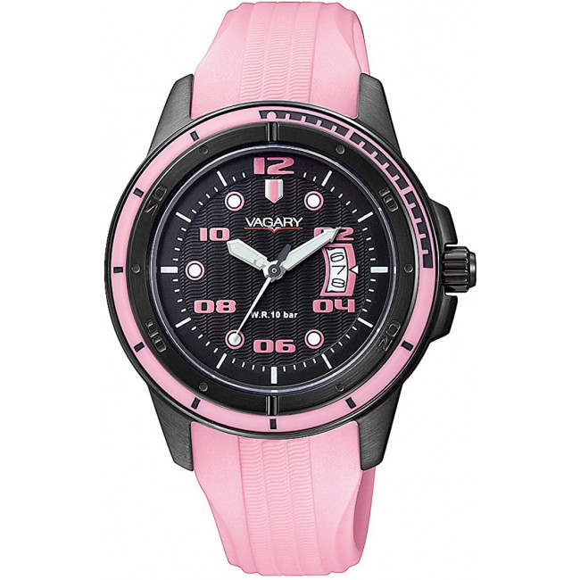 OROLOGIO VAGARY SOLO TEMPO CINTURINO GOMMA ROSA IE8-166-50