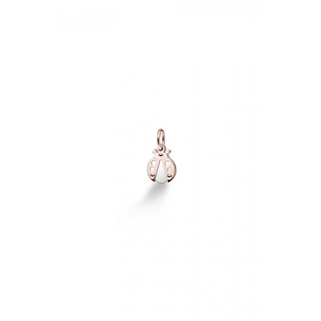 Ciondolo Le bebe'  Lock Your Love coccinella in oro rosa e argento  LBB176