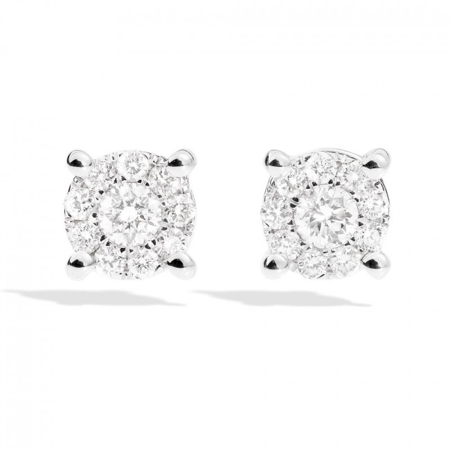 ORECCHINI RECARLO IN ORO BIANCO NODO D'AMORE E04PX988/020