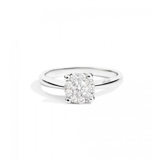 ANELLO SOLITARIO RECARLO IN ORO BIANCO NODO D'AMORE R04SO988/020