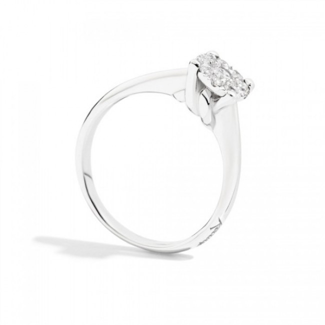 ANELLO SOLITARIO RECARLO IN ORO BIANCO NODO D'AMORE R04SO988/020