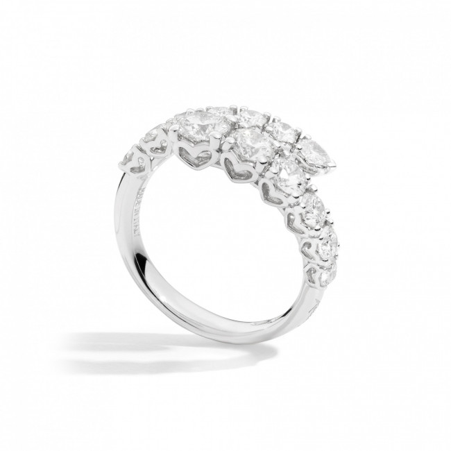 ANELLO RECARLO IN ORO BIANCO ANNIVERSARY CONTRARIÉ R01CO001/130