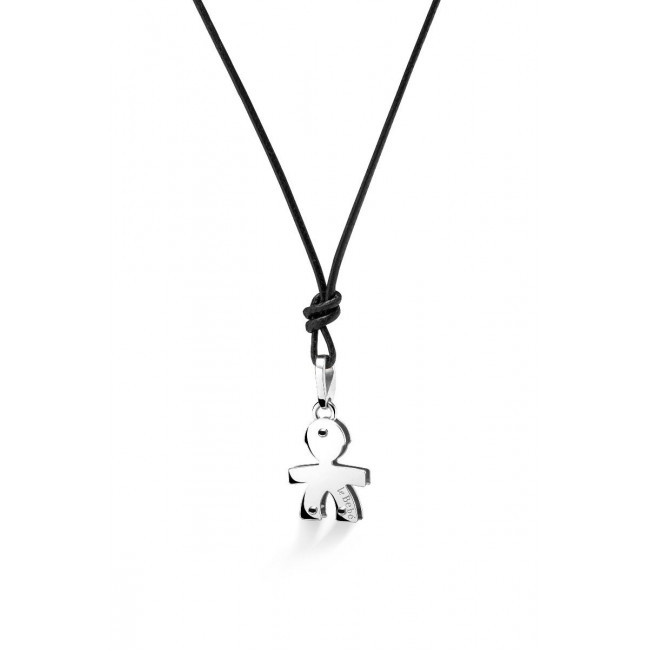 CIONDOLO LE BEBE'  I DIAMANTINI BIMBO IN ORO BIANCO CON CUORE IN PAVÉ DI DIAMANTI LBB061