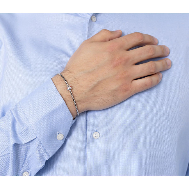 BRACCIALE LE BEBE'  IN ARGENTO CON MOSCHETTONE ED ELEMENTO IN ARGENTO LBU006A