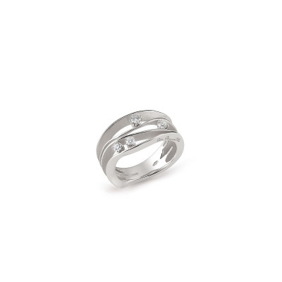 ANELLO ANNAMARIA CAMMILLI COLLEZIONE DUNE ORO BIANCO ICE