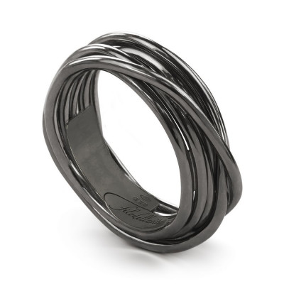 ANELLO FILODELLAVITA 7 FILI ROCK ARGENTO 925 BRUNITO AN9N