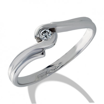 ANELLO GEMORO ORO 18kt gr. 1,70 DIAMANTE ct. 0,05  SS674BIA05