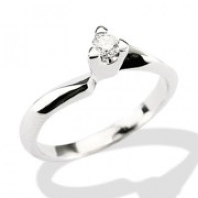 ANELLO GEMORO ORO 18KT gr. 2,90 DIAMANTE ct. 0,18  SS460BIA18